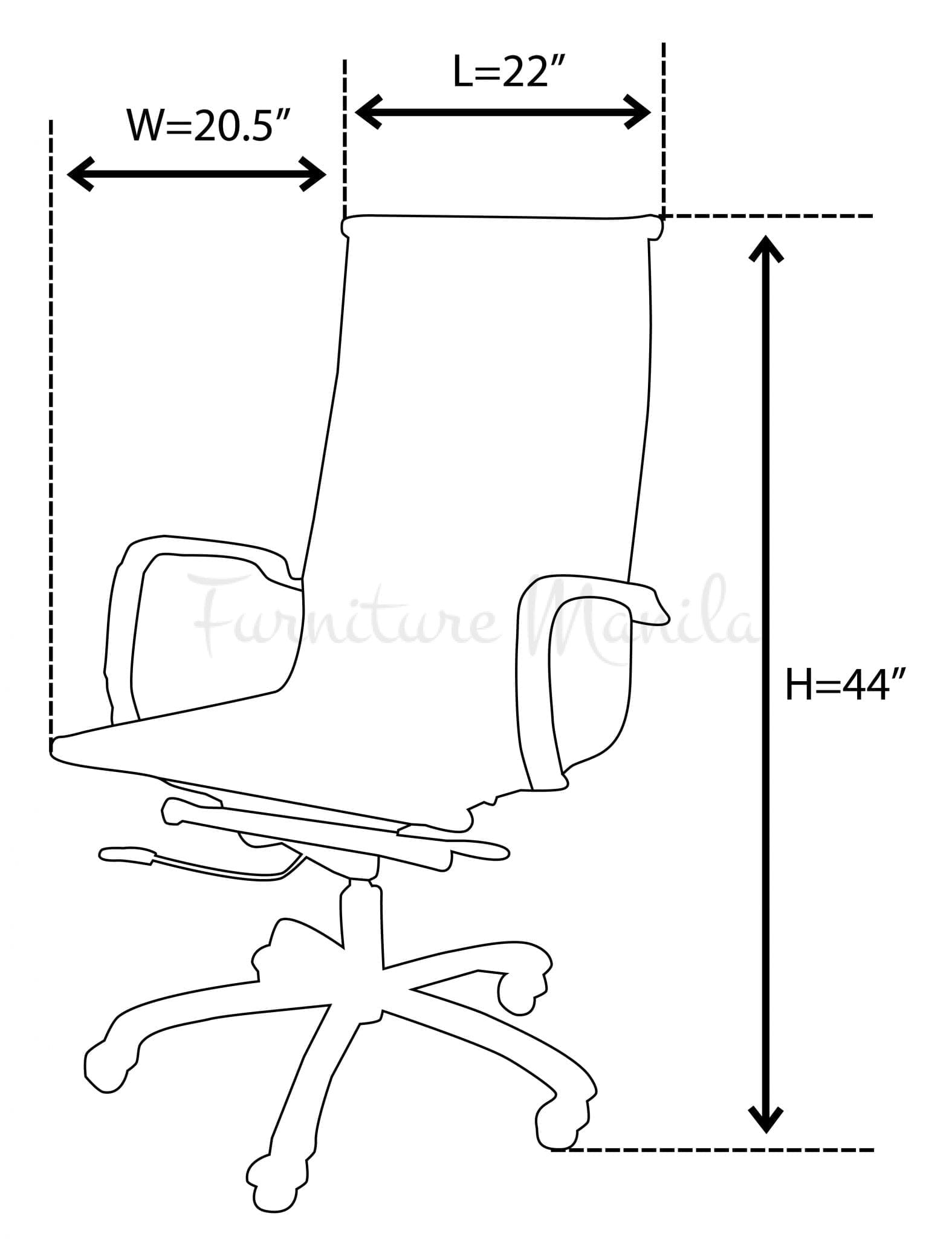 9851 Office Chair Dimension Home Office Furniture Philippines