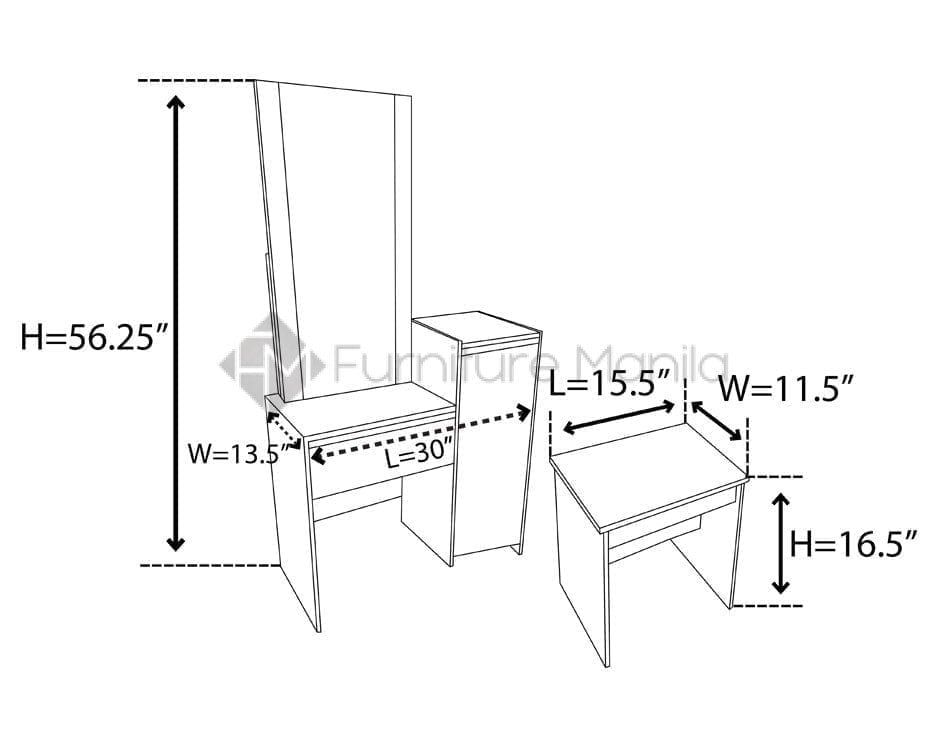 Buy Trish Dresser With Stool Furniture Manila